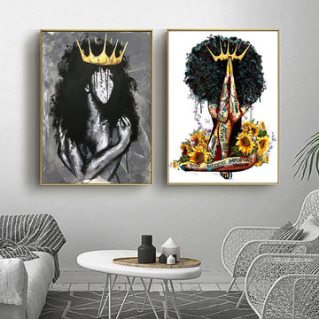 Black Canvas Painting Wall Art