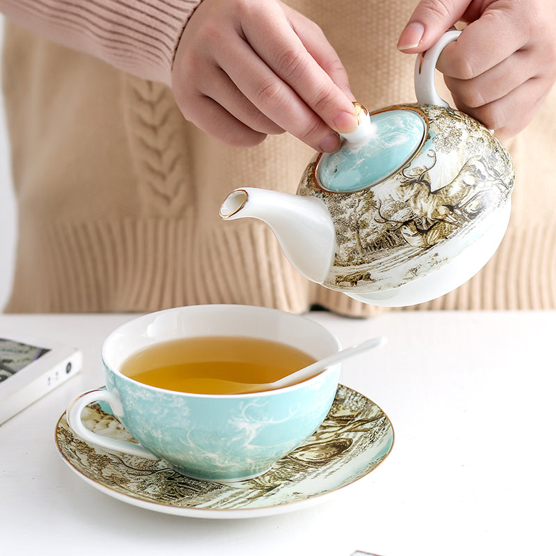 Saucer Afternoon Flower Tea Set