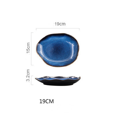 Household ceramic irregular flat plates