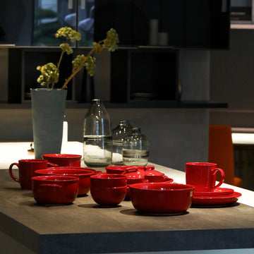 Luxury Red Glaze Ceramic Dinner Set