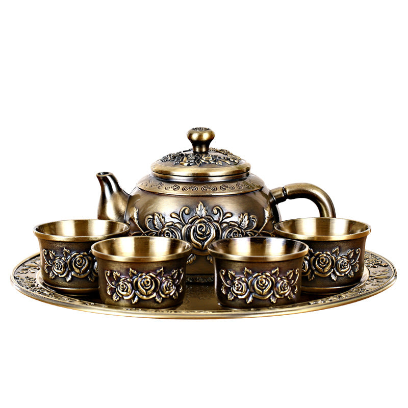 Bronze Household Rose Vintage Tea Set