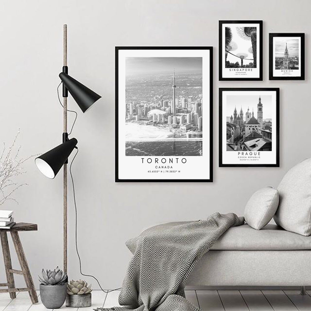 Black And White Coordinates Wall Art