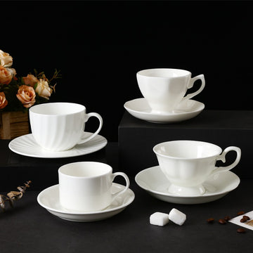 Ceramic Pure White Coffee Set