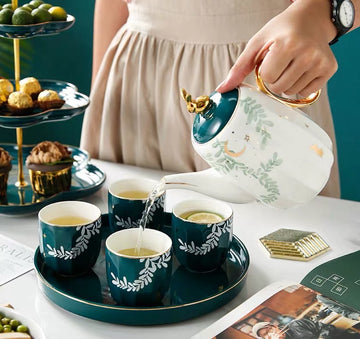 Tray Ceramic Teapot Cup