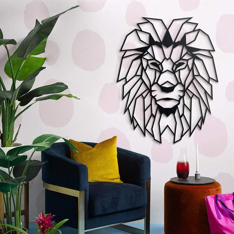 Lion Head Metal Wall Art