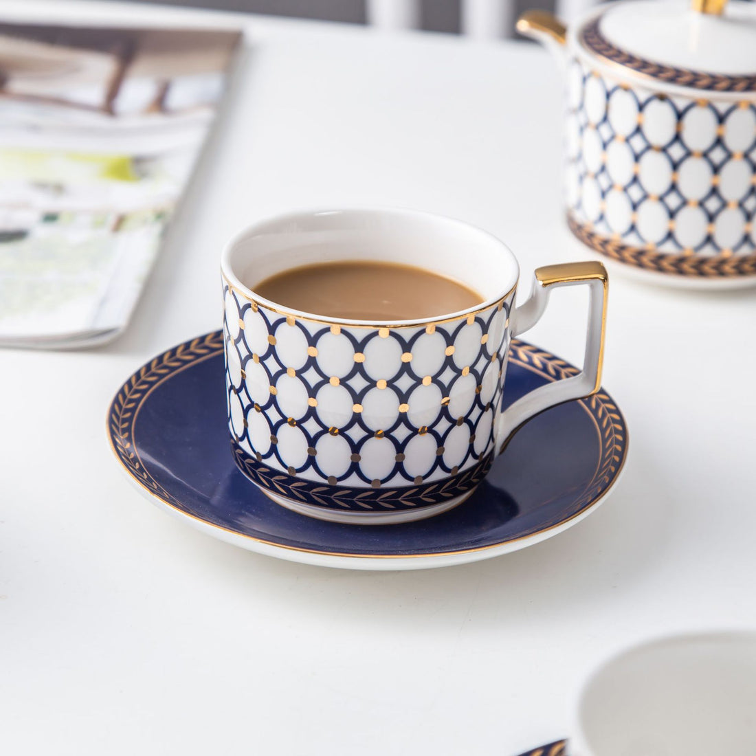 Ceramic Tea Cup Saucer Set