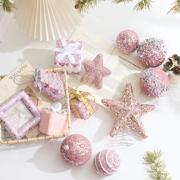 Pink Star Christmas Tree Topper Ornament