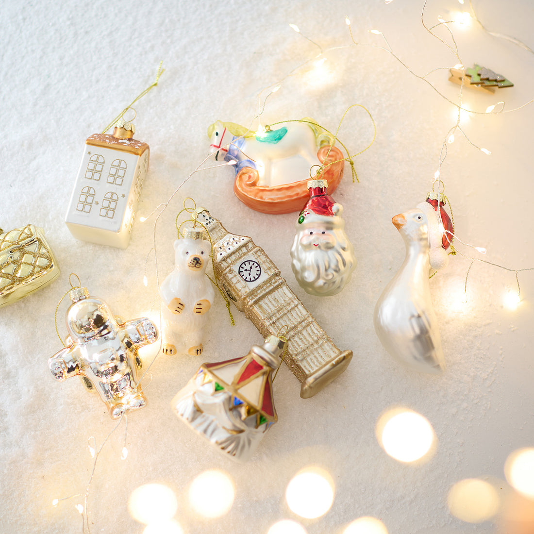 Cross-Border New Christmas Decorations Glass Painted Old Astronaut Shaped Glass Christmas Tree Pendant Pendant