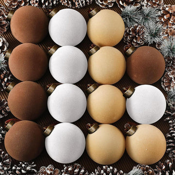 15-Piece Velvet Christmas Bauble Set for Tree Decorations