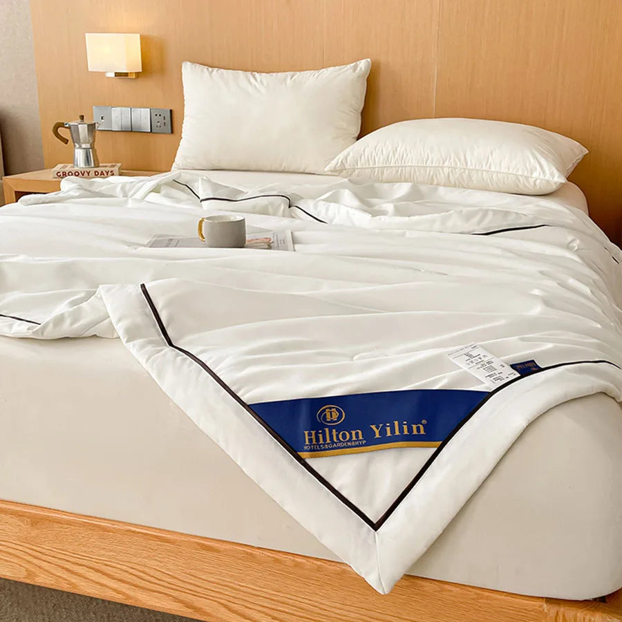 Cooling Cotton-Blend Summer Blanket for Adults and Kids