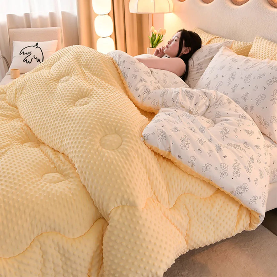 Beanie Velvet Winter Blanket for Single or Double Beds