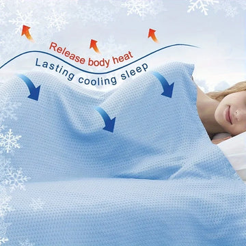 Bamboo Fiber Cooling Blanket for Summer, Soft and Breathable