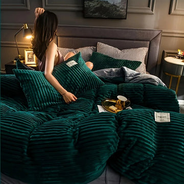 Super Soft Plush Duvet Cover for Fall and Winter