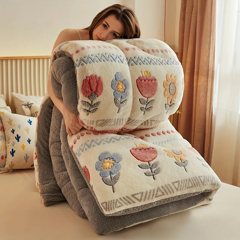 Warm Flannel Fleece Quilt for Cold Nights