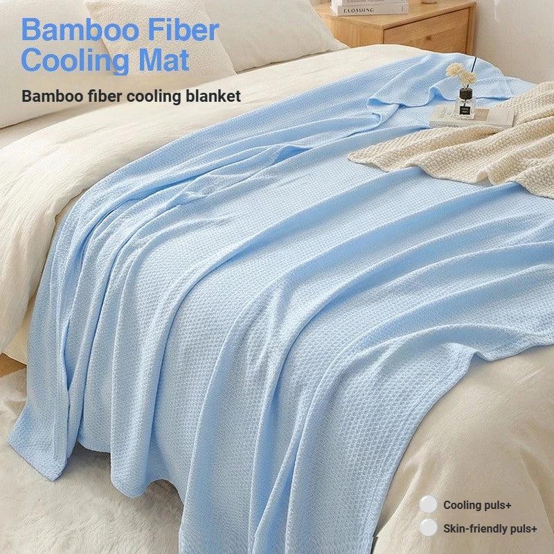 Bamboo Fiber Cooling Blanket for Summer, Soft and Breathable