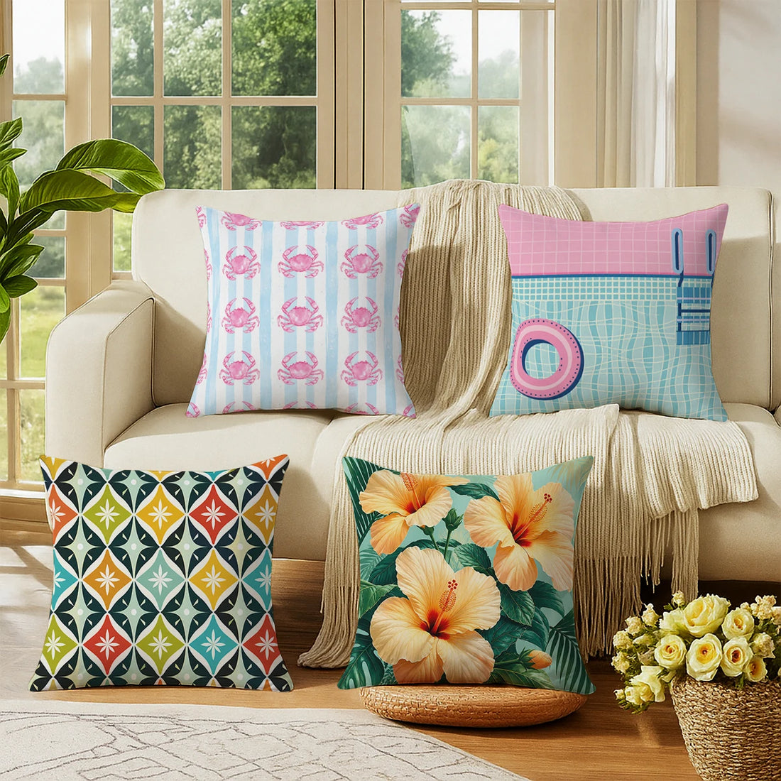 Ocean Style Decorative Cushion Cover