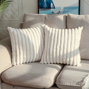Striped Corduroy Pillow Cover for Sofa or Bed