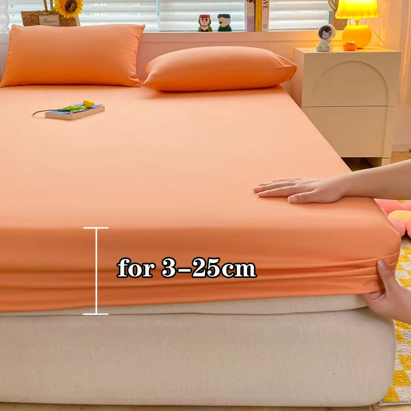 Soft Cotton Fitted Sheet with Elastic Corners