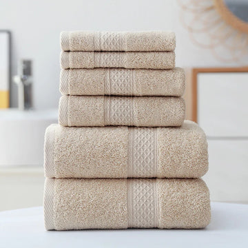 3-Piece Cotton Towel Set: Soft and Absorbent Bathroom Towels