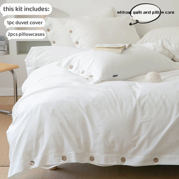 3-Piece Cotton King Duvet Cover Set