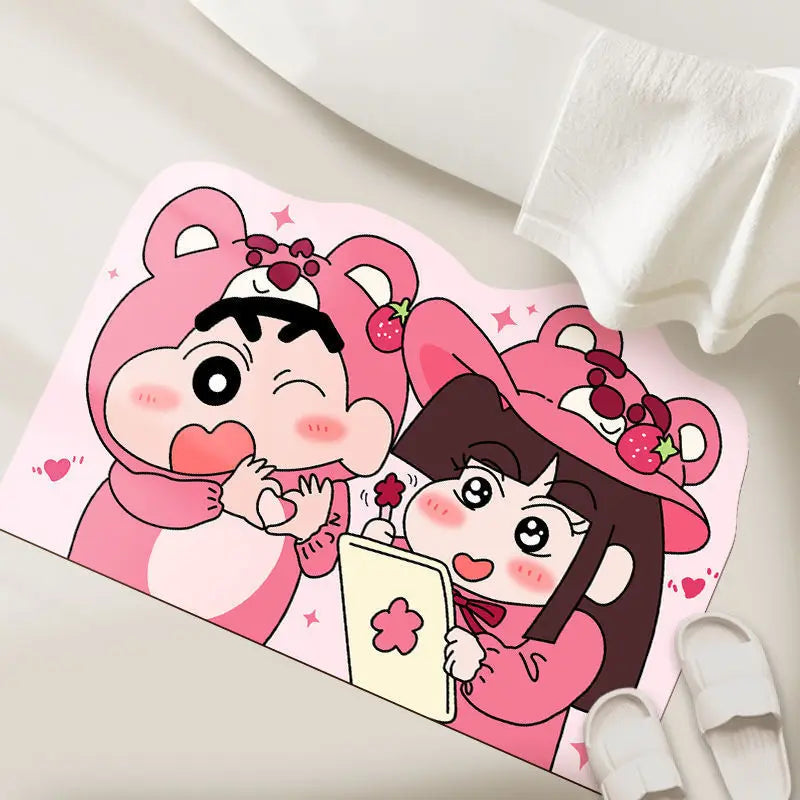 Crayon Shin-chan Quick-Dry Non-Slip Bath Mat