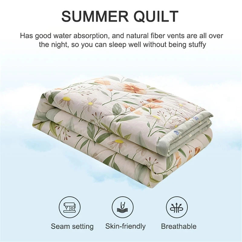 Lightweight Washed Quilt for Spring and Summer