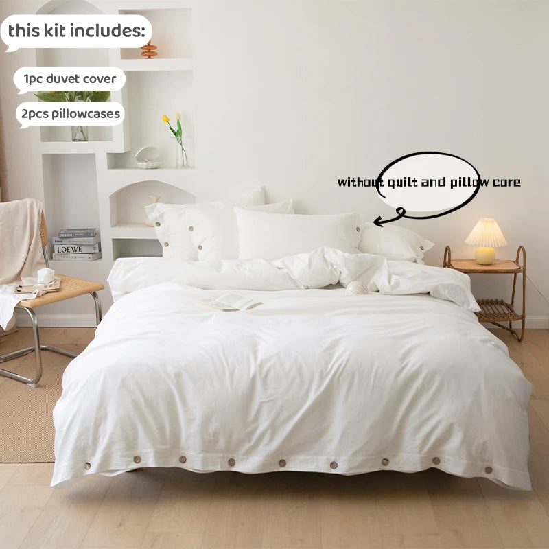 3-Piece Cotton King Duvet Cover Set