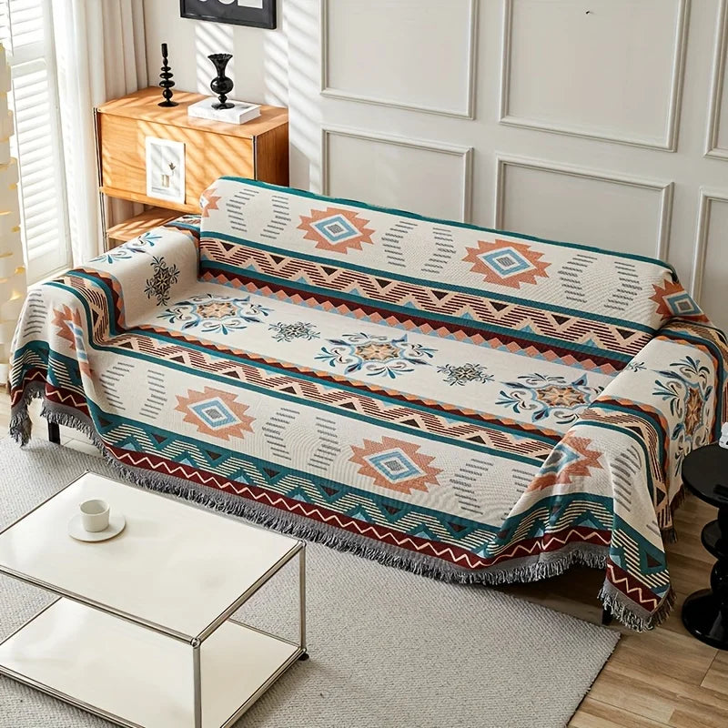 Reversible Ethnic Sofa Cover for All Seasons