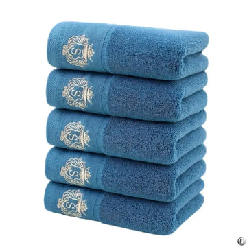 Blue Cotton Hand, Face and Bath Towels