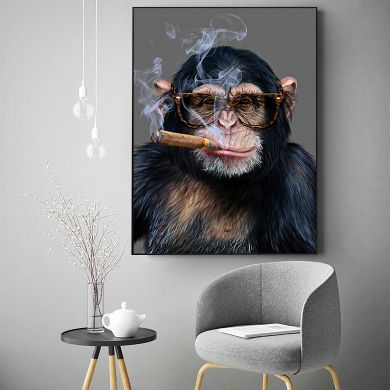 Gorilla Smoking  Wall Art Poster