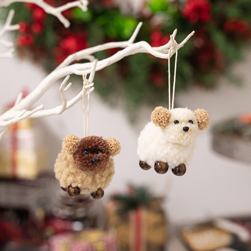 Christmas Decoration Plush Felt Puppy Pendant