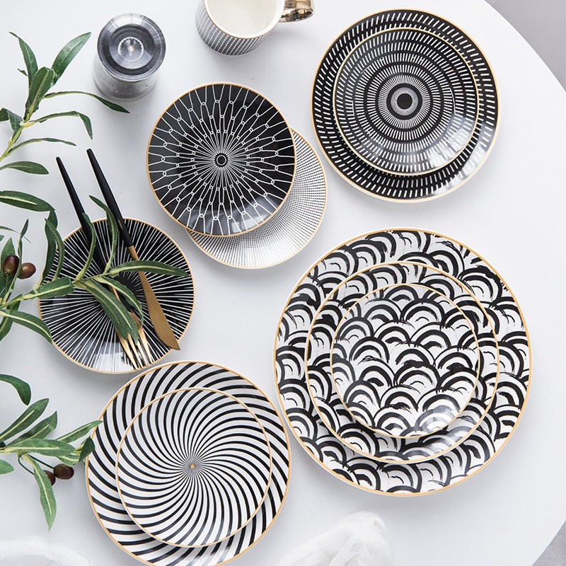 Geometry 6/8/10 Inch Ceramic Dinner Set