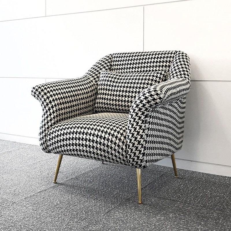 Checkerboard Armrest Sofa Lounge Chair